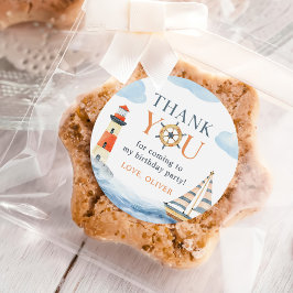 リトルセーラー航海のブルーパステル1st誕生日 ラウンドシール