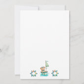 リトルセーラー航海のベアベビーシャワー招待状 招待状 (裏面)