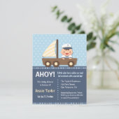 リトルセーラー航海のベビーシャワー招待状 招待状 (スタンド正面)