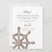 リトルセーラー誕生日招待状 招待状 (正面)