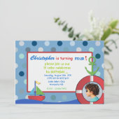 リトルセーラー – 誕生日招待状 招待状 (スタンド正面)