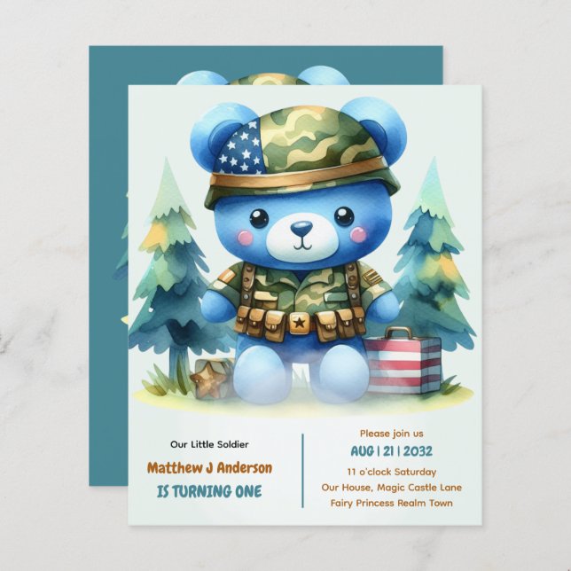 リトルソルジャーONEを回す – US Boys 1st Birthday (正面/裏面)