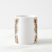 リトルタイガーの水色ポートレート コーヒーマグカップ (中央)