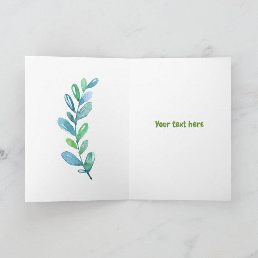 リトルタイガーサファリベビーハッピー1回誕生日カード カード (内部)