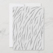 リトルタイガーモダングレイ赤ちゃんシャワー 招待状 (裏面)