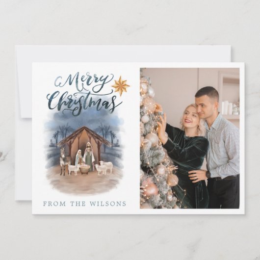 リトルタウンオブベツレヘム出生ホリデーカード シーズンカード (正面)