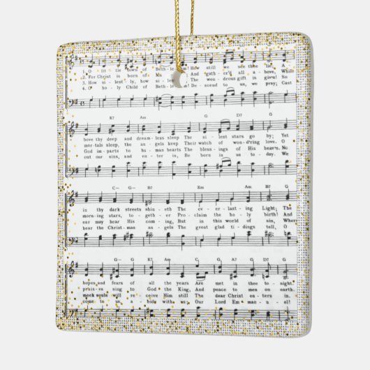 リトルタウンベツレヘムシートミュージッククリスマス セラミックオーナメント (左)