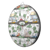 リトルタウン&カーパターカラフルンキッズ ダーツボード (正面右)