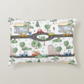 リトルタウン&カーパターカラフルン アクセントクッション (正面)