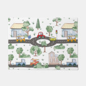 リトルタウン&カーパターカラフルン ドアマット (正面)