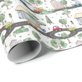 リトルタウン&カーパターカラフルン ラッピングペーパー (ロールコーナー)