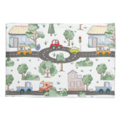 リトルタウン&カーパターカラフルン 枕カバー (裏面)