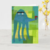 リトルタコ誕生日挨拶 カード (黄色い花)