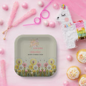 リトルタンデリアは開花の赤ちゃんシャワー中 ペーパープレート (パーティー)