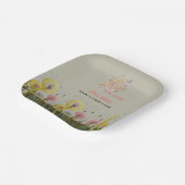 リトルタンデリアは開花の赤ちゃんシャワー中 ペーパープレート (傾斜あり)