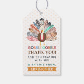 リトルターキー感謝祭あらゆる年齢の誕生日パーティー ギフトタグ (正面)