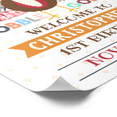 リトルターキー感謝祭あらゆる年齢の誕生日パーティー ポスター (角)