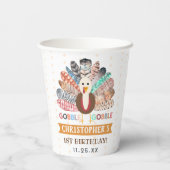 リトルターキー感謝祭あらゆる年齢の誕生日パーティー 紙コップ (裏面)