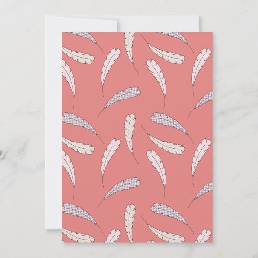 リトルターキー秋の女の子の赤ちゃんシャワー 招待状 (裏面)