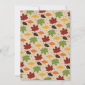 リトルターキー秋の感謝祭1歳誕生日 招待状 (裏面)