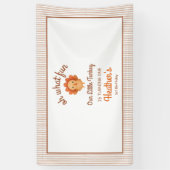 リトルターキー1歳の誕生日 横断幕 (縦)