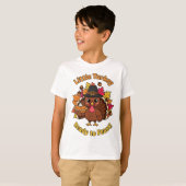 リトルターキー キッズ サンクスギビングTシャツ - かわいい車 Tシャツ (正面フル)