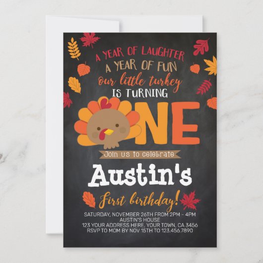 リトルターキー 招待状 (正面)