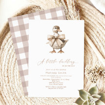 リトルダックのベイビーシャワー招待状