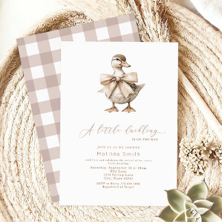 リトルダックのベイビーシャワー招待状 招待状