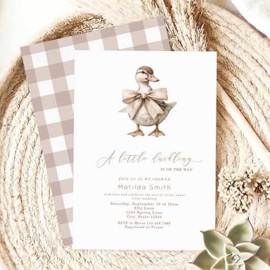 リトルダックのベイビーシャワー招待状 招待状