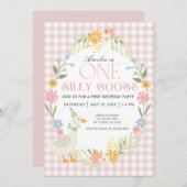 リトルダックテーマファースト誕生日招待状 招待状 (正面/裏面)