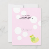 リトルダックベビーシャワー招待状 招待状 (裏面)