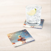 リトルダックホリデーペーパーコースター スクエアペーパーコースター (インサイチュ)