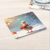 リトルダックホリデーペーパーコースター スクエアペーパーコースター (アングル)