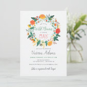 リトルダリア ワイルドフラワーリース フォト バースデー 招待状 (スタンド正面)