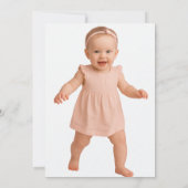 リトルダリア ワイルドフラワーリース フォト バースデー 招待状 (裏面)