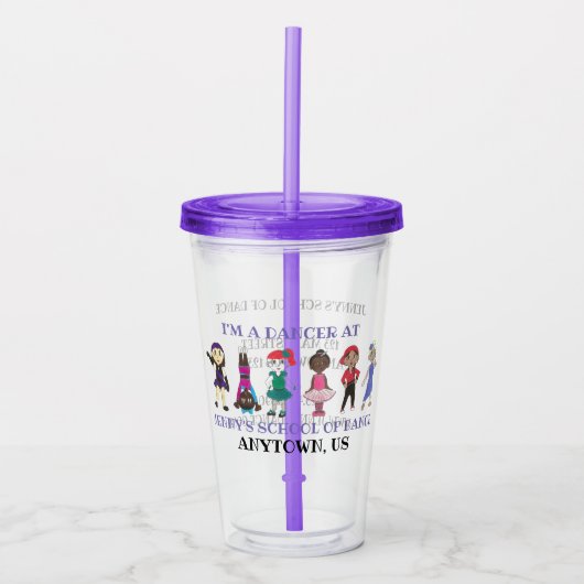 リトルダンサータップジャズダンススタジオスクール アクリルタンブラー (正面)