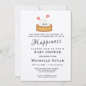 リトルダンピングガールピンクベビーシャワー招待状 招待状 (正面)