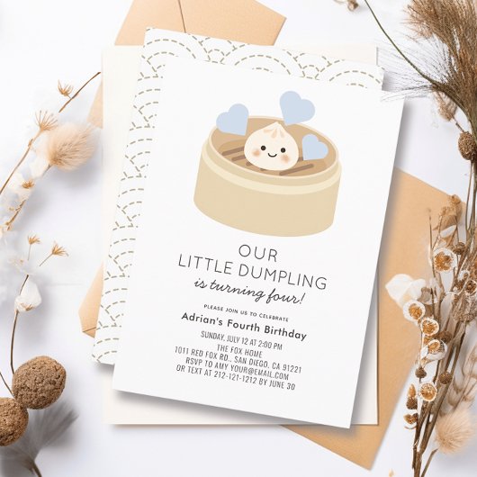 リトルダンピングブルーボーイ誕生日 招待状