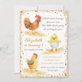 リトルチキン誕生日パーティーへの招待 招待状 (正面)