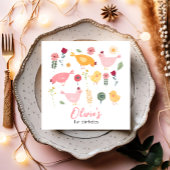 リトルチックガールファームイースターチキン誕生日 スタンダードカクテルナプキン