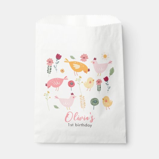 リトルチックガールファームイースターチキン誕生日 フェイバーバッグ (正面)