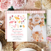 リトルチックガールファームイースターチキン誕生日 招待状