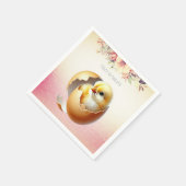 リトルチックハッチングフローラナプキンス スタンダードカクテルナプキン (角)