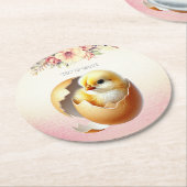 リトルチックハッチングフローラ紙コースター ラウンドペーパーコースター (アングル)