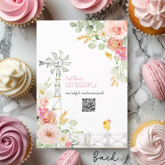 リトルチックファーム納屋周囲の庭フローラガール誕生日 招待状