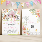 リトルチックファーム納屋周囲の庭フローラガール誕生日 招待状