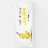 リトルチックファーム誕生日チキン 横断幕 (縦)