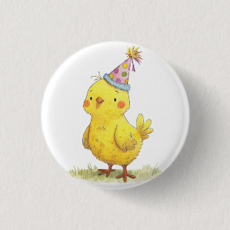 リトルチックファーム誕生日チキン 缶バッジ