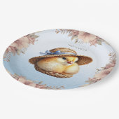 リトルチックブルーリボン紙プレート ペーパープレート (アングル)